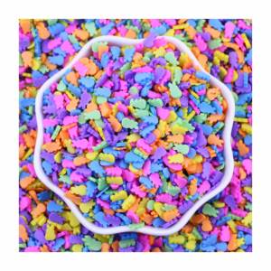 Pâques printemps couleur vive lapin polymère argile arrose tranches lapin de Pâques pour Slime artisanat ongles déco gobelet résine charges - Product Image 1