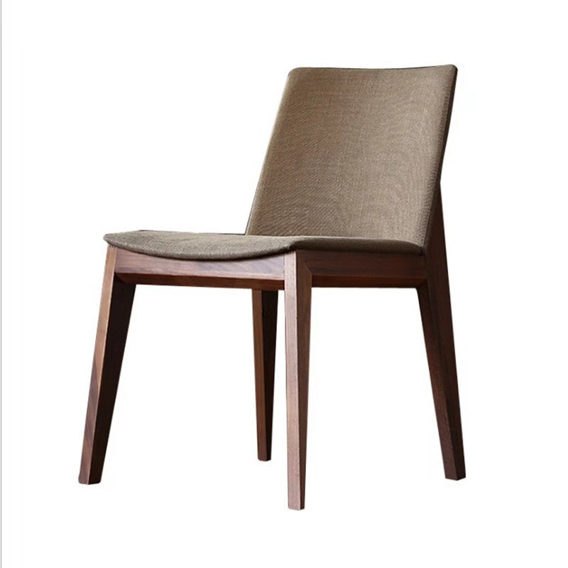 Современная мебель для дома, стул из массива дерева, стулья для отеля, обеденный стул с деревянными ножками из ткани, высококачественный стул из натуральной кожи для ресторана