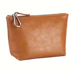 Custom Logo for Waterproof Fashion PU Leather Lightweight Portable Zipper Cosmetic <b>Bag</b> Makeup Pouch for Women Travel - Product Image 3