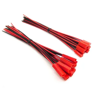 Conector de plugue JST 20AWG 22AWG 2 pinos macho fêmea conector cabo fio para tira de lâmpada LED bateria de brinquedos RC