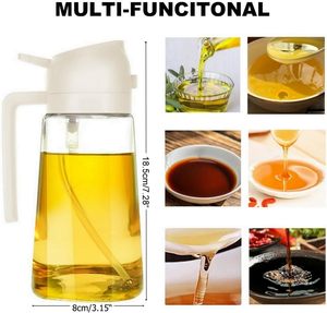 Venta al por mayor de pulverizadores de aceite de 16oz/470ml para cocinar, botella de aceite, utensilios de cocina, freidora de aire, ensaladas, barbacoa - Product Image 3