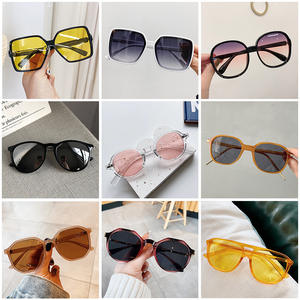 Gafas de Sol Qianai de Moda, Estilo Coreano, Montura Grande Irregular, Protección UV400, Montura de PC, Unisex, Tipo 3 - Product Image 4