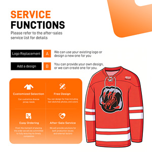 Maillots de <span class=keywords><strong>hockey</strong></span> réversibles personnalisés de haute qualité, brodés/sublimés, manches longues, pour hommes - Product Image 4