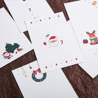 Carnet de Noël personnalisé en cuir PU, agenda mignon à trois volets A5 A6, avec fermeture à sangle, coffret cadeau avec cartes de Noël et autocollants