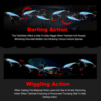 Umpan Pancing Pencil Trolling Madtuna ABS Efek UV 3D Eyes Treble Hook 130mm 45g 170mm 90g Umpan Keras Air Asin