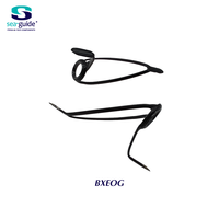 Seaguide Guide de pêche Anneau ovale Cadre en acier inoxydable Double pied Canne à jigging, spinning et casting Pêche en mer et en bateau 1 pièce