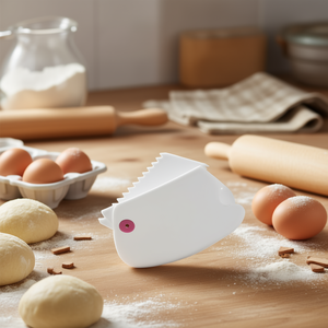 Espátula para masa, juego de 3 piezas, blanca con puntos rosas, herramienta para repostería - Product Image 3