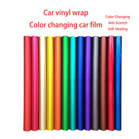 Vente chaude nouveau Style adhésif vinyle voiture Wrap anti-rayures 1.52*18m mat gris noir couleur pleine carrosserie vinyle voiture Wrap