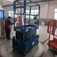 Plateforme de travail aérienne mobile électrique autopropulsée HELI 3m 3.9m 4.8m, nacelle élévatrice à ciseaux compacte avec direction hydraulique, capacité 300kg
