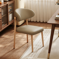 Chaise de salle à manger rembourrée avec cadre en acier au carbone léger et moderne, personnalisable pour hôtels et cafés