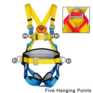 5点フルボディ安全ハーネスシートベルト屋根ふきロックマウンテンクライミング空中作業のための落下防止装置 - Product Image 5