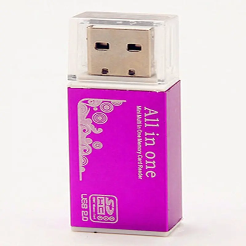 ความเร็วสูง USB 2.0 Multi Card Reader Mini SD แฟลชโทรศัพท์มือถือ TF Memory Stick SD ชิป Card Reader