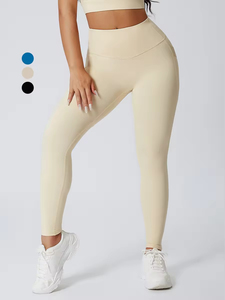 Leggings de Yoga 2025 con Logotipo Personalizado, Cintura Alta, Sin Línea Visible, Diseño de Toallas Colgantes, Talla Grande, Ajustados para Mujer, Levanta Glúteos - Product Image 3