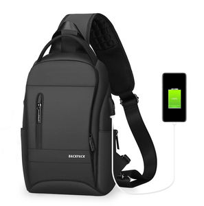Bolso de hombro tipo bandolera informal de alta calidad, bolso de pecho con puerto de carga USB, Salida para auriculares - Product Image 1