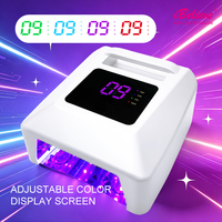 Lampe à ongles UV LED 72W, 32 perles LED, sécheuse de vernis gel, capteur automatique, écran LCD, lampe à ongles gel à séchage rapide pour salon de beauté, rechargeable