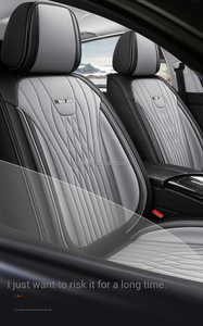 <span class=keywords><strong>Coprisedili</strong></span> Auto in Pelle Nappa Impermeabile di Lusso, Design Nero Ventilato Personalizzato, Set Completo di <span class=keywords><strong>Coprisedili</strong></span> Universali Ben Adattabili - Product Image 5