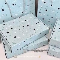 Caja de Regalo Cloud Diary con Diseño de Avión y Estrellas Color Menta, Estilo Ins, Cartón Blanco, Gran Capacidad, Reforzada