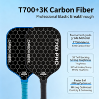 Pala de Pickleball Master-Series T700 de Fibra de Carbono Cruda con Núcleo de Poliéster de 16 mm, Superficie de Fricción de Carbono, Absorción de Impactos, Entretenimiento Profesional
