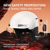 Casque de ski en gros Casque de snowboard pour adultes Évents respirants et casque de neige réglable avec coque de protection T4