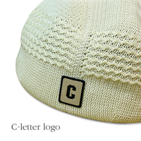 Usine printemps automne hiver femme béret chapeau broderie personnalisé tissé Patch lettre C mignon porter tricoté laine mode bérets femmes