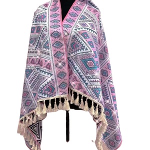 Couverture à motifs avec doublure Sherpa douce Jeté chaude <span class=keywords><strong>de</strong></span> style tribal Navajo du sud-ouest traditionnel pour le camping en plein air - Product Image 1