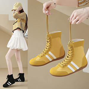 Baskets montantes de boxe tendance pour femme Dexun 2026 : Bottes plates, légères et confortables style <span class=keywords><strong>Dr</strong></span>. <span class=keywords><strong>Martens</strong></span> - Product Image 4