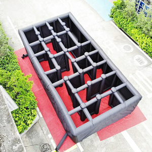 Labyrinthe gonflable effrayant en PVC 4x8x2m, portable, <span class=keywords><strong>pour</strong></span> <span class=keywords><strong>20</strong></span> <span class=keywords><strong>personnes</strong></span>, utilisation commerciale en extérieur, <span class=keywords><strong>location</strong></span> - Product Image 1