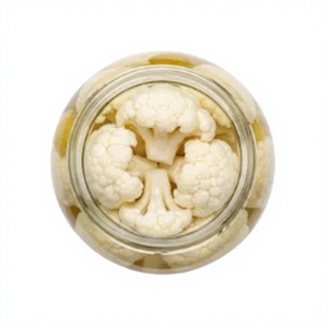 Canned Seasoned Cauliflower Florets in Vinegar-Preserved Salty Flavor Mason <b>Jar</b> Packaged Vegetables - Product Image 1