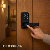 Serrure de porte intelligente avec clavier, empreinte digitale, mot de passe, carte, verrouillage automatique, sans clé, pour maison, porte en bois ou en acier