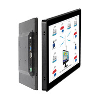 Monitor Industri Terintegrasi dengan Panel Depan IP65, Layar Sentuh Kapasitif 10 Titik, Tahan Sinar Matahari, Bezel Tipis
