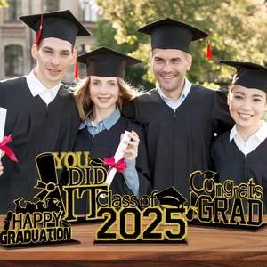 Best-Selling <b>Wooden</b> <b>Desktop</b> Ornament for Cross-Border E-Commerce Graduation Season Congratulating 2026 Table Decorative - Product Image 2