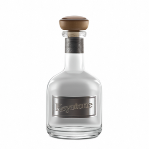 Botella de Vidrio Keystone de Nuevo Diseño para Whisky, <span class=keywords><strong>Vodka</strong></span> y Tequila, Estilo Plano, Tapa Corona, Impresión Serigráfica, Embalaje en Caja, Precios con Descuento en China - Product Image 6