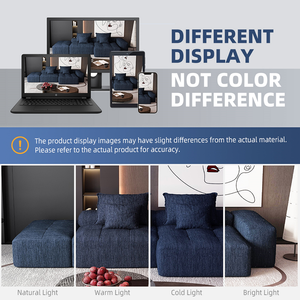 Drop Shipping Low Price Square 3 Seater Chenille Fabric Sponge Filled <b>Sofa</b> <b>Bed</b> Set for Home Living Room Apartment Villa & Hotel - Product Image 5