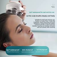 Masseur électrique sans fil pour le cuir chevelu, portable, 2 vitesses, tête vibrante, 96 nœuds en silicone, nettoyage en profondeur des cheveux, contrôle du temps de croissance