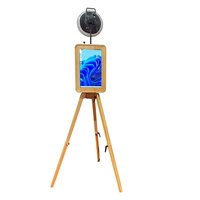Machine à photos vintage portable en bois véritable, légère, avec écran tactile, pour la prise de photos de famille pendant les vacances