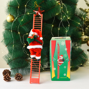 NOUVEAU Père Noël Électrique Grimpant et Chantant – Jouet de Noël Décoratif avec Longue Perle – Fournitures de Décoration de Noël pour Enfants - Product Image 2
