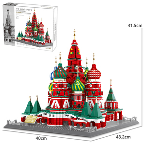 Wange 6213 Blocs de construction créatifs Modèle Cathédrale Saint-Basile Ornements Ensemble de blocs de construction éducatifs Jouet en plastique - Product Image 5