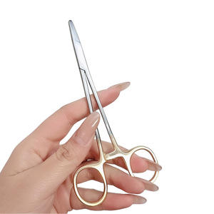 Porte-aiguille chirurgical essentiel de 14 cm à manche doré, en acier inoxydable, instrument dentaire et chirurgical, pince - Product Image 1