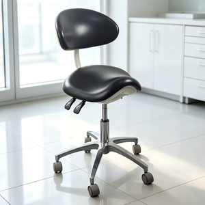 Tabouret ergonomique pour dentiste, réglable en hauteur, facile à nettoyer, en cuir PU, pour clinique médicale - Product Image 1