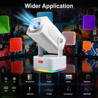 Proyector de Videojuegos Portátil Recargable LCD LED 4 en 1 4K LR YDH-HCS350 Pro, 450 Lúmenes, Android 11 5.0, Zoom Automático, Cine en Casa 3D