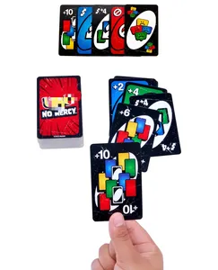 2024 Ama zoM penjualan terlaris UNOS no mercy pesta keluarga bermain game grosir rentang penuh 112 kartu Unos permainan flip liar Marios