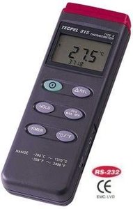 TECPEL DTM-315 เครื่องวัดอุณหภูมิแบบดิจิตอลพร้อมหัววัดเทอร์โมคัปเปิลชนิด K สำหรับอุตสาหกรรม  ช่องเดียว -200~1300 องศาเซลเซียส  วัสดุพลาสติก - Product Image 2
