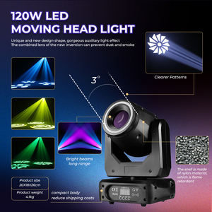 Профессиональный светодиодный прожектор с движущейся головой 120 Вт, 5 режимов DMX512, голосовое управление, RGBW, IP33, 14 каналов, для дискотек, диджеев, свадеб и вечеринок - Product Image 6