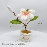 Fleurs artificielles de frangipanier en coton faites à la main, en gros, pour le Nouvel An chinois et le bureau