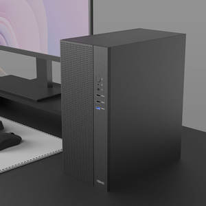 O10M BK เคสเหล็ก M-ATX น้ำหนักเบา0.9กก. MicroATX พัดลม USB ขนาด1x80มม. 3.0ใช้เป็นโต๊ะทำงานคอมพิวเตอร์เคสขนาดกลาง - Product Image 5