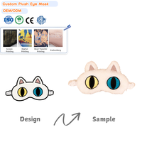 Masque de sommeil personnalisé en peluche pour marques, masques oculaires mignons en gros avec jouet en peluche