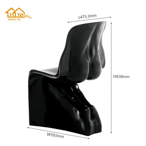 Sedia da Pranzo in FRP dal Design Moderno, Sedia Creativa Personalizzata per Lui o Lei, per Matrimoni, Hotel, Sala da Pranzo/Soggiorno, Uso in Salone - Product Image 6