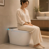 WC intelligent à poser au sol, cuvette automatique en céramique, bidet électrique moderne, toilettes intelligentes pour salle de bain