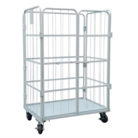 Paniers en fil métallique empilables chariot d'entrepôt chariot à cage