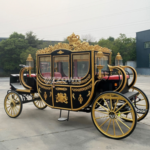 Carruaje real negro personalizado para turismo, carruaje eléctrico para bodas, fácil de operar. - Product Image 4